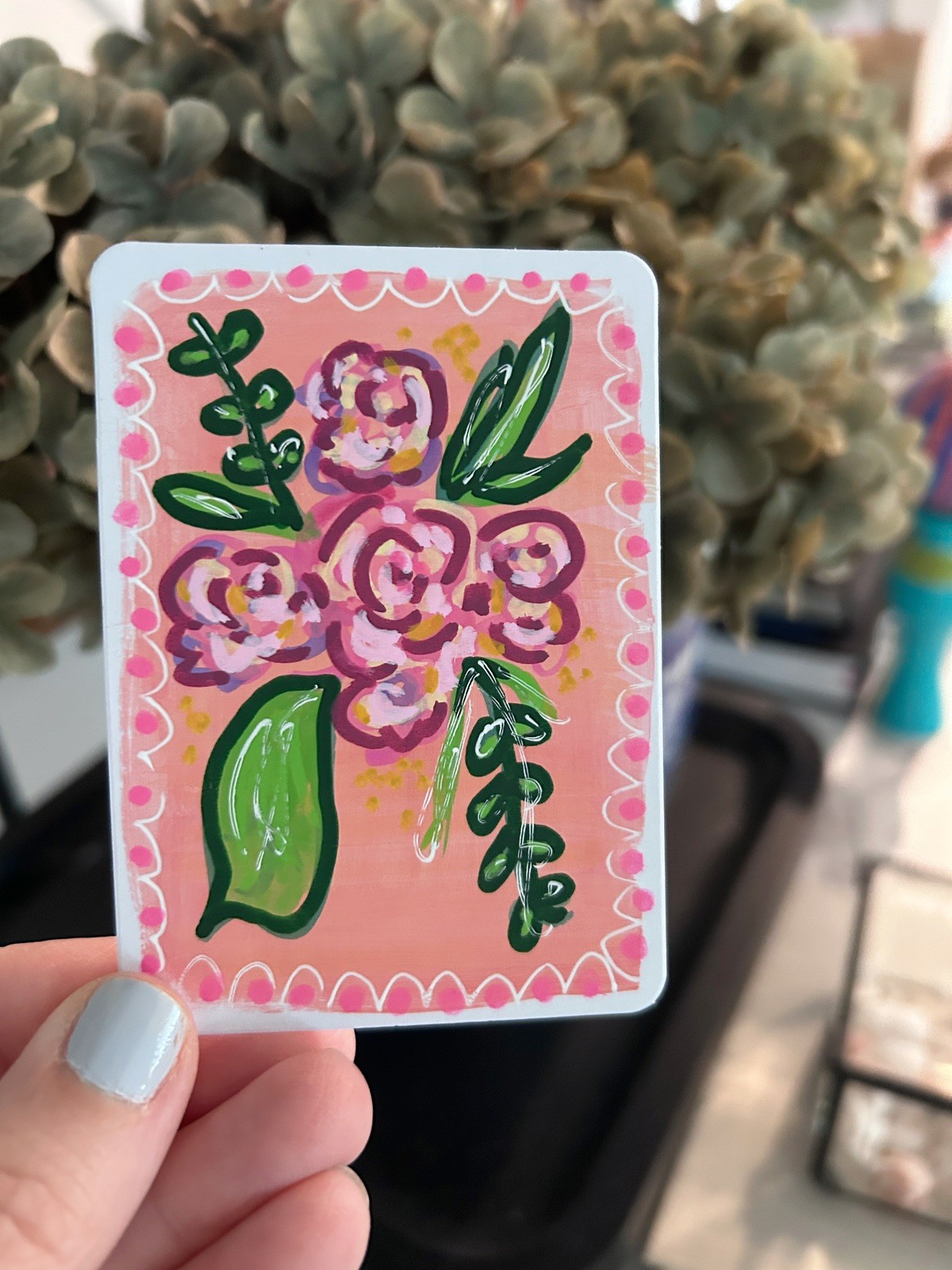3.5” x 2.5” ACEO Original Floral painting- Tracey Bower Art 3.5” x 2.5” ACEO Original Floral painting- Tracey Bower Art