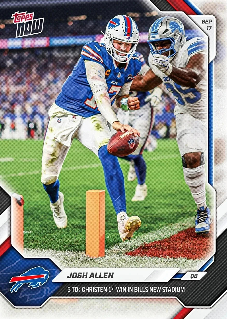 PRE-SALE Josh Allen Topps Now - 1st Game at New Highmark Commemorative Card