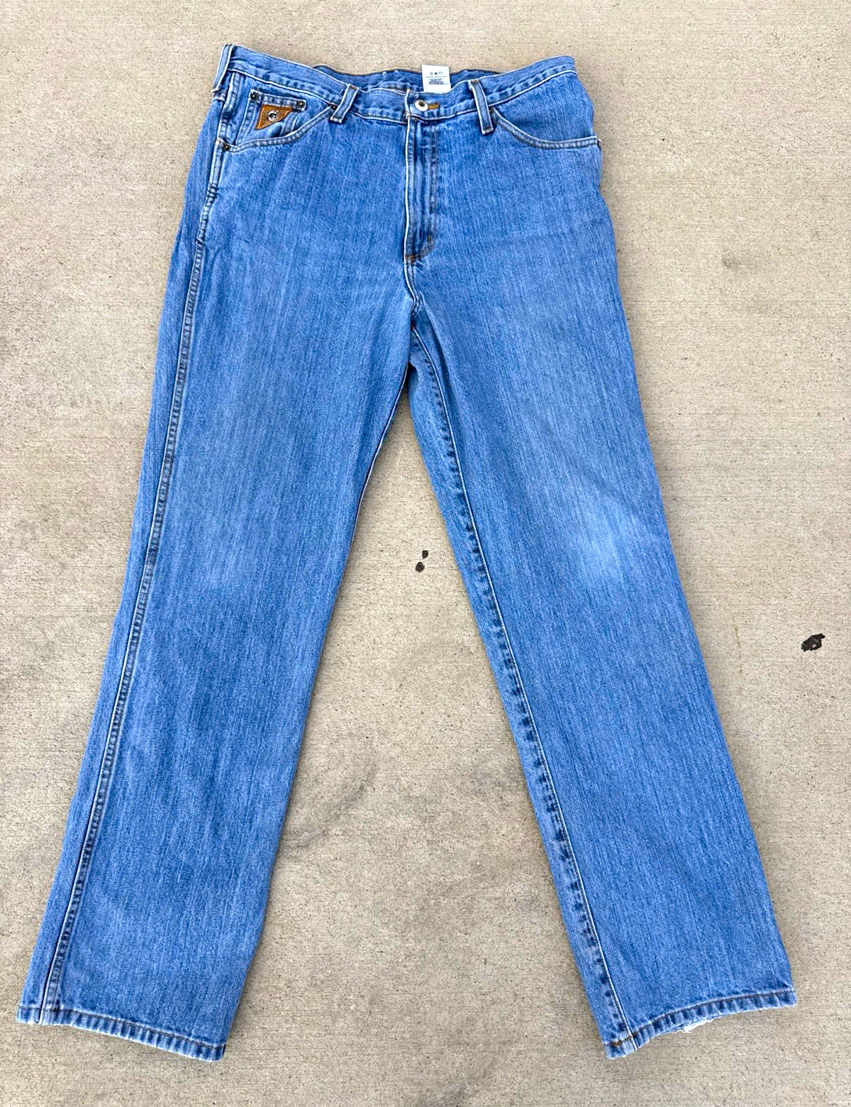 Cinch Men\'s Blue Denim Jeans Straight Regular Fit Mid Rise Medium Wash Cotton