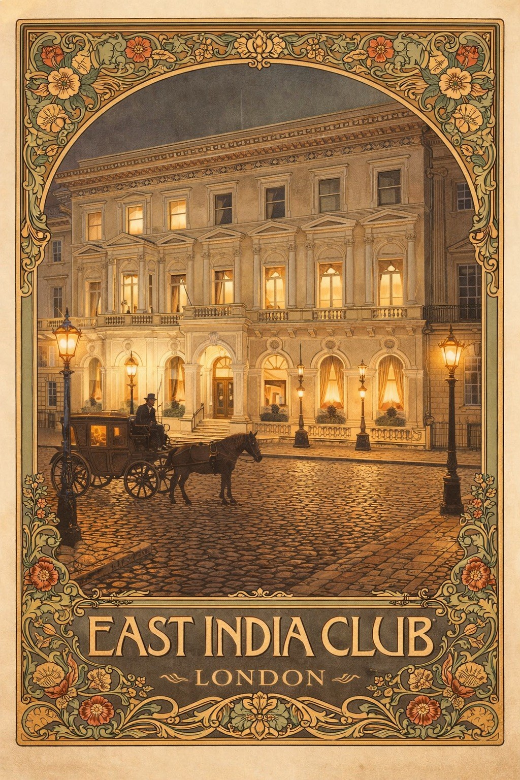 πΊοΈ Vintage East India Club London Poster 24x36β - Classic Art Print - 200GSM πΊοΈ Vintage East India Club London Poster 24x36β - Classic Art Print - 200GSM