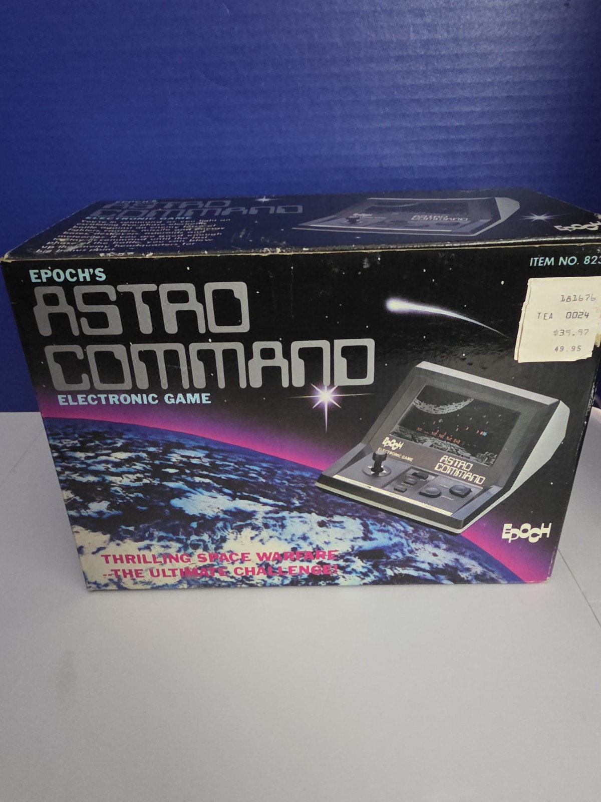 Epoch Astro Command Handheld Electronic Game 8230 with Box Vintage 1982