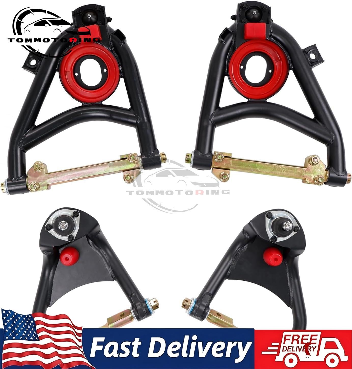 Fit 1955-1957 Chevy Bel Air Tubular Control Arms Set Steel Front Suspension Kit