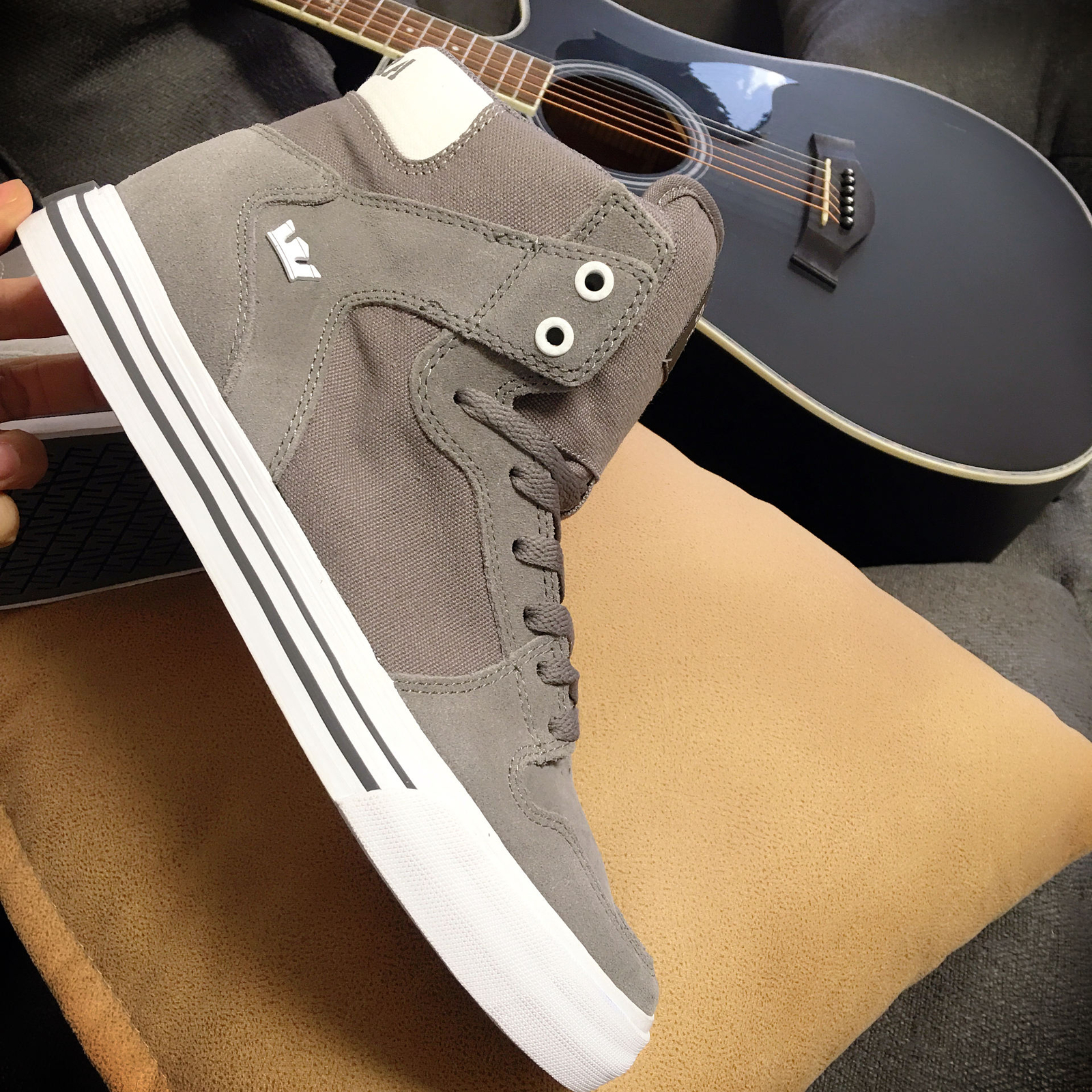 Men's Vaider Skate grey/purple shoe High Top 2023 HOT
