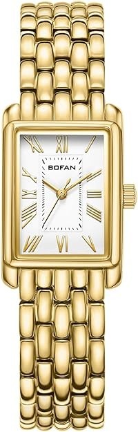 BOFAN Gold Women Watch Vintage Bracelet Rectangular Roman Adjustable Waterproof BOFAN Gold Women Watch Vintage Bracelet Rectangular Roman Adjustable Waterproof