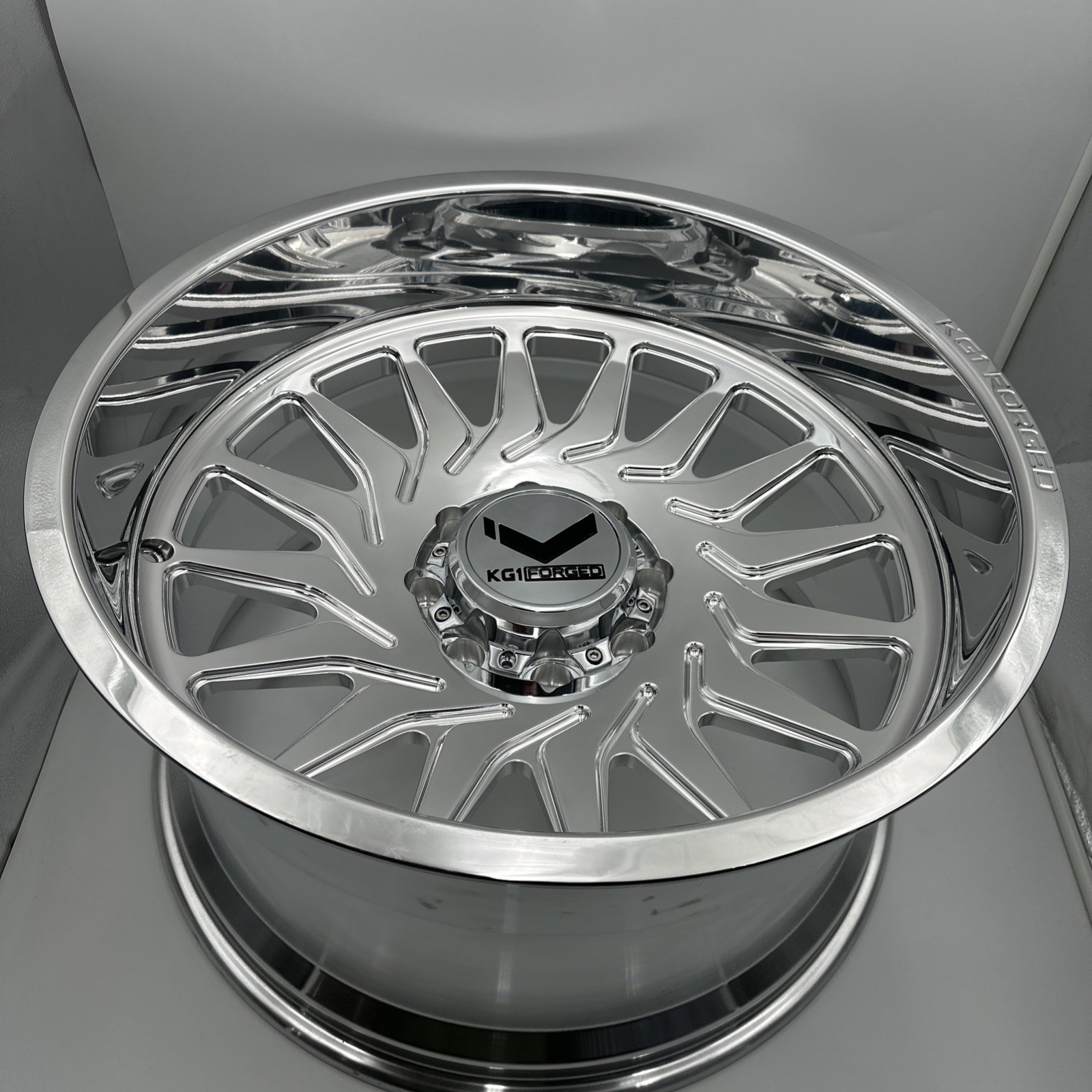 22x12 KG1 Forged KC057 Torsion Polished RIGHT Wheel 8x6.5 (-44mm) SLIGHT DAMAGE
