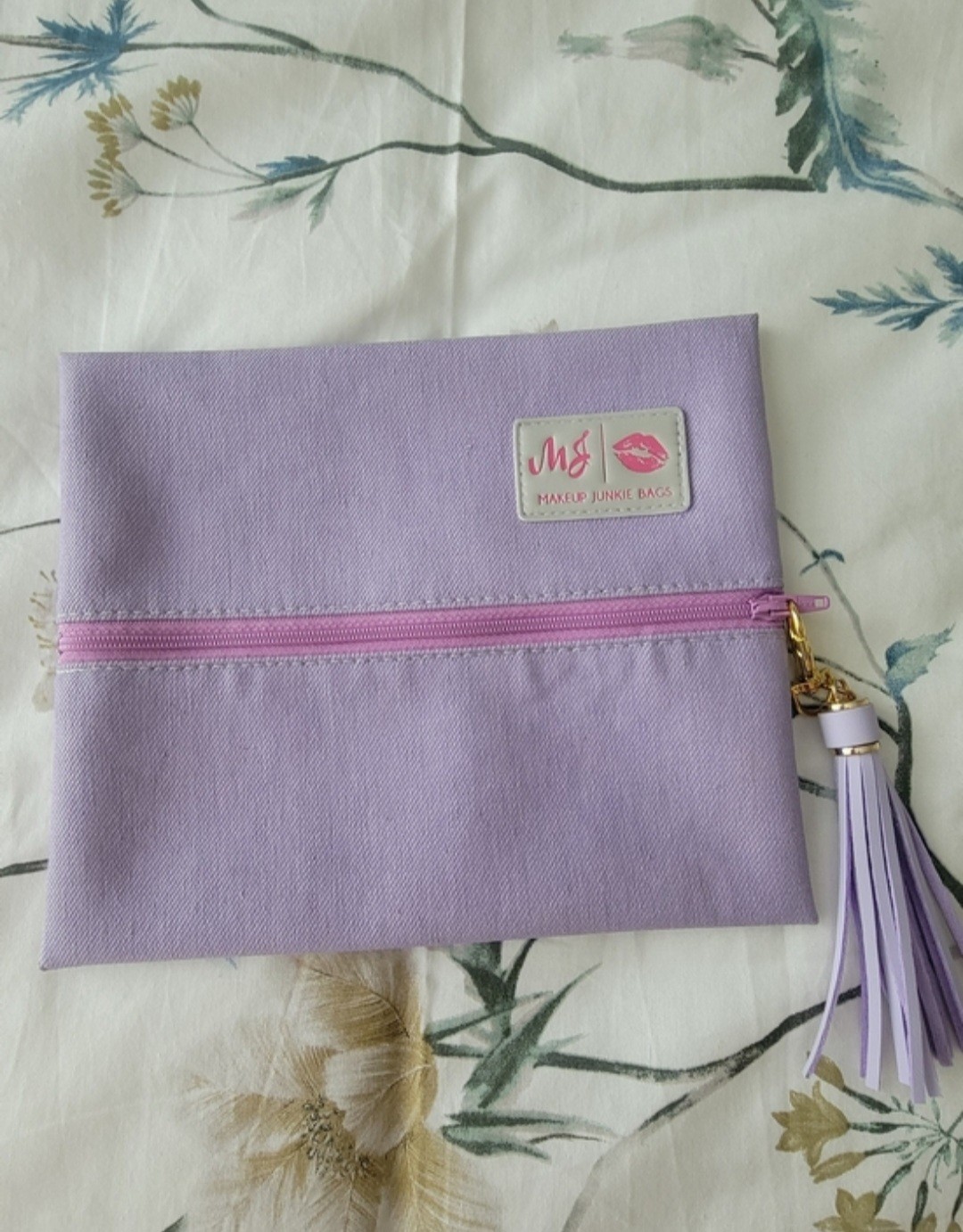 Makeup Junkie Bags Size Small Purple Zipper Makeup Bag, Zip Closure Cosmetic Bag Makeup Junkie Bags Size Small Purple Zipper Makeup Bag, Zip Closure Cosmetic Bag