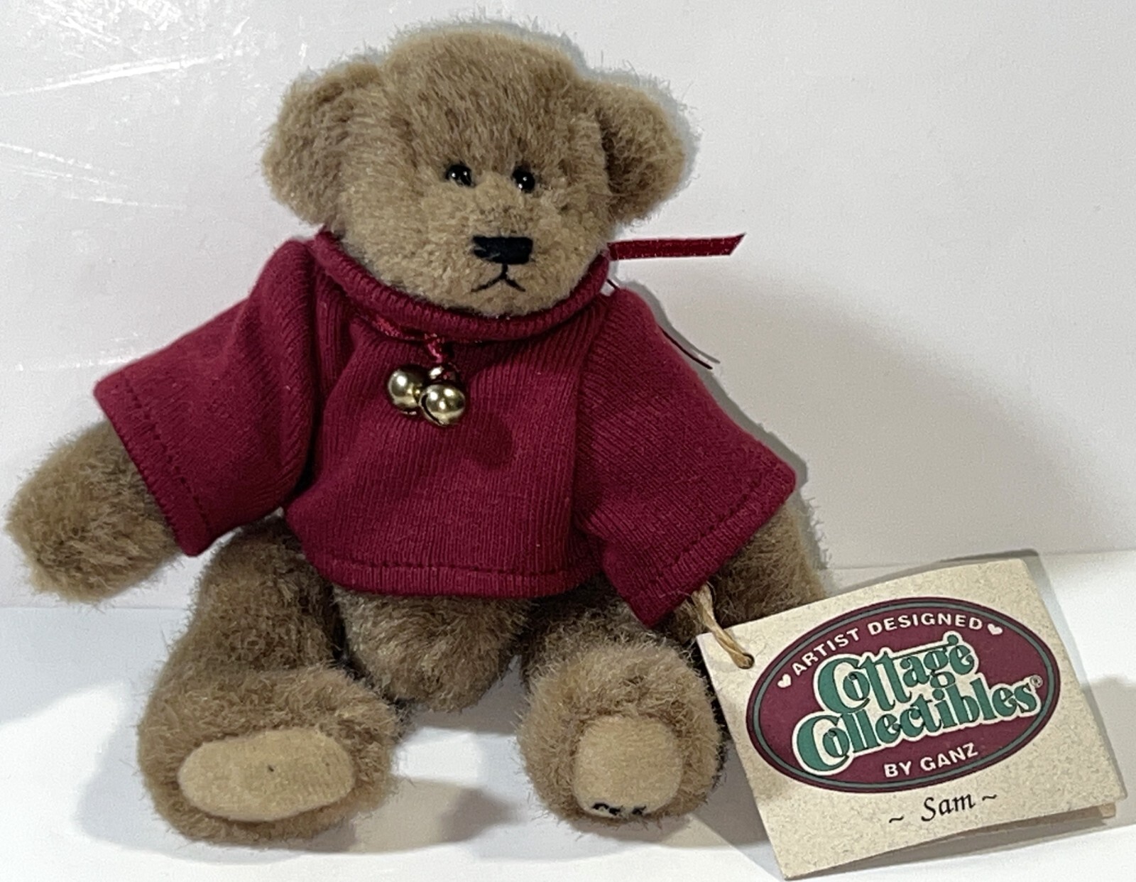 VTG Ganz Cottage Collectibles Sam 1997 Carol E Kirby Brown Sweater Bear Bells