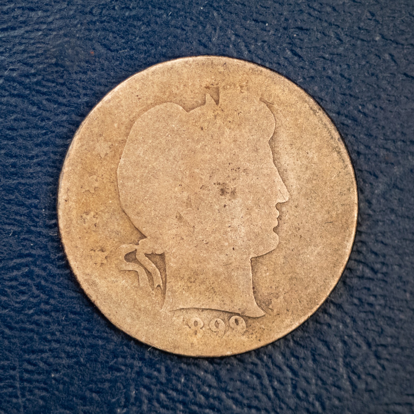 1899-S Barber Quarter, FR Condition, Heavily Worn, Better Date Silver F45