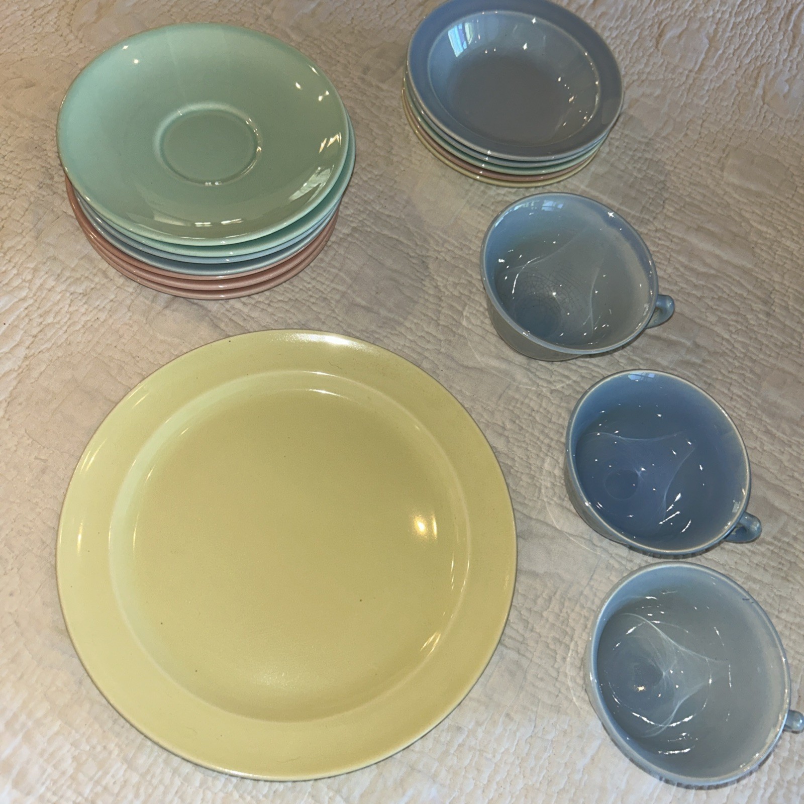 LuRay TS & T Pastel Dish 16 Item Mixed Lot  Saucers Tea Cups & More