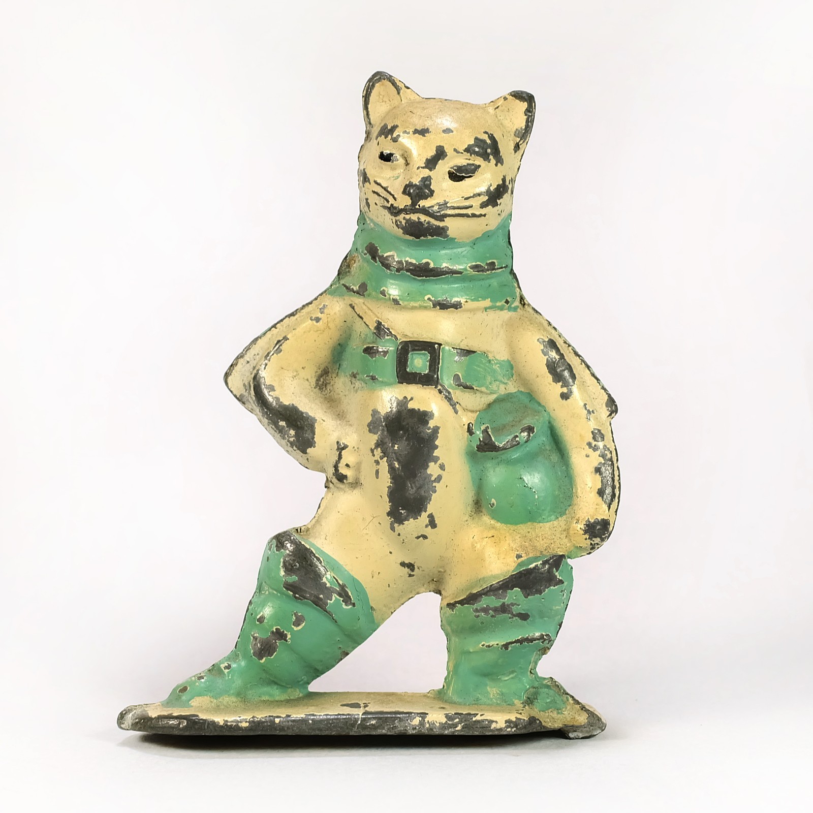Vintage Tommy Toy Puss in Boots Cat Lead-Cast Metal Figure 1930s-1940s