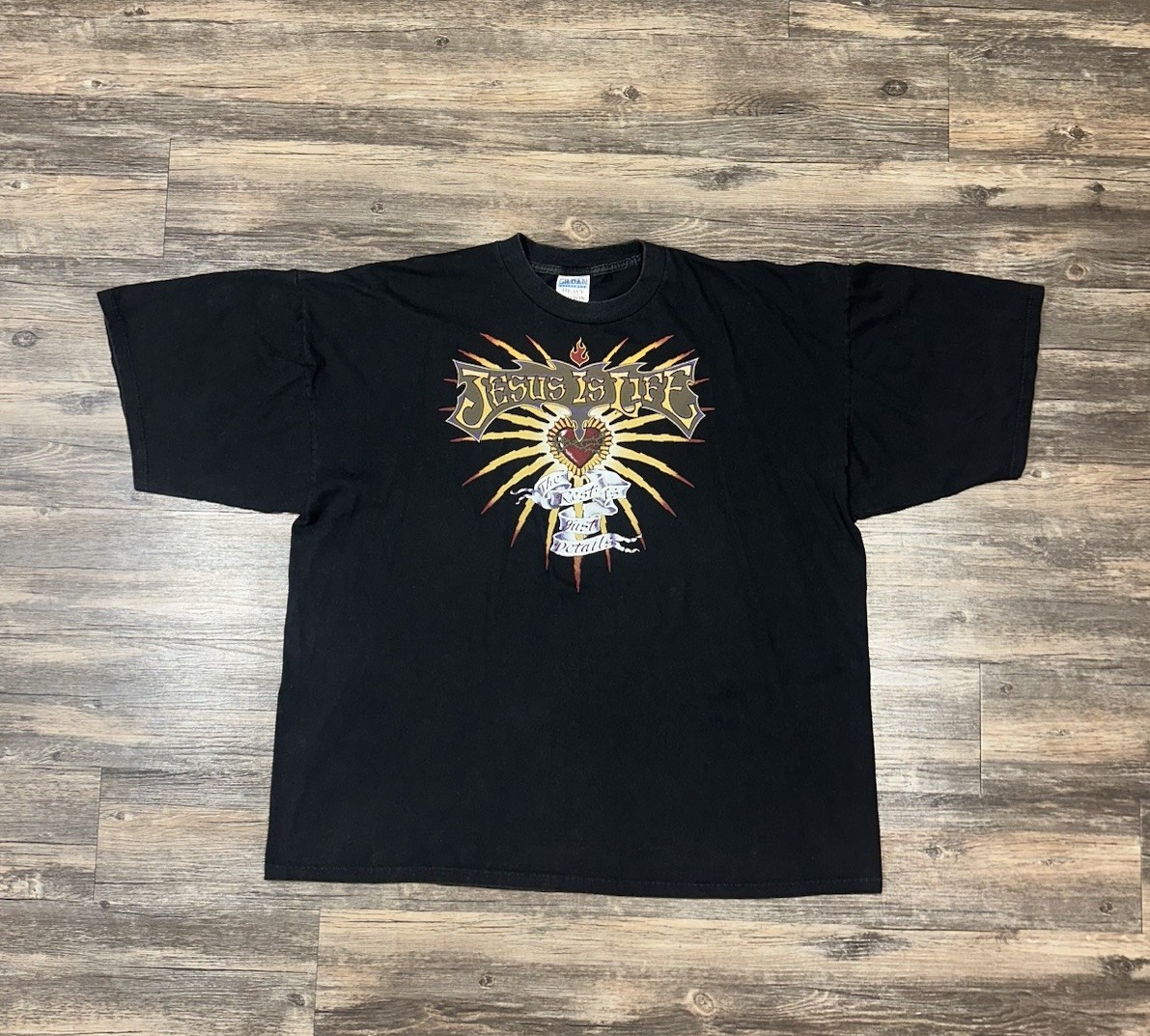 VTG Jesus is Life The Rest is Just Details Tshirt Mens Black Tee 3XL Religion