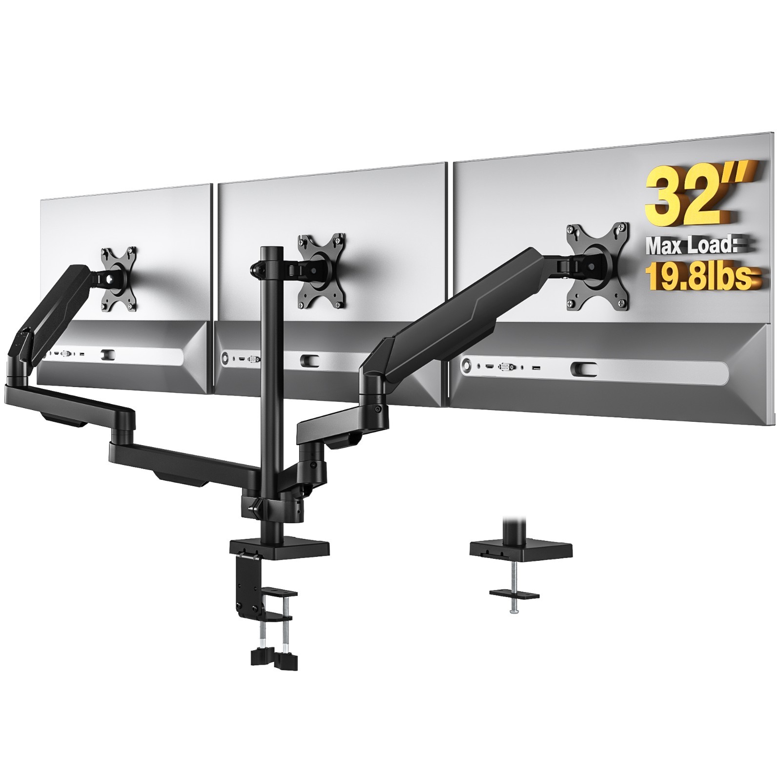 TAVR FURNITURE Tall Premium Dual Monitor Desk Mount for 17\ TAVR FURNITURE Tall Premium Dual Monitor Desk Mount for 17\