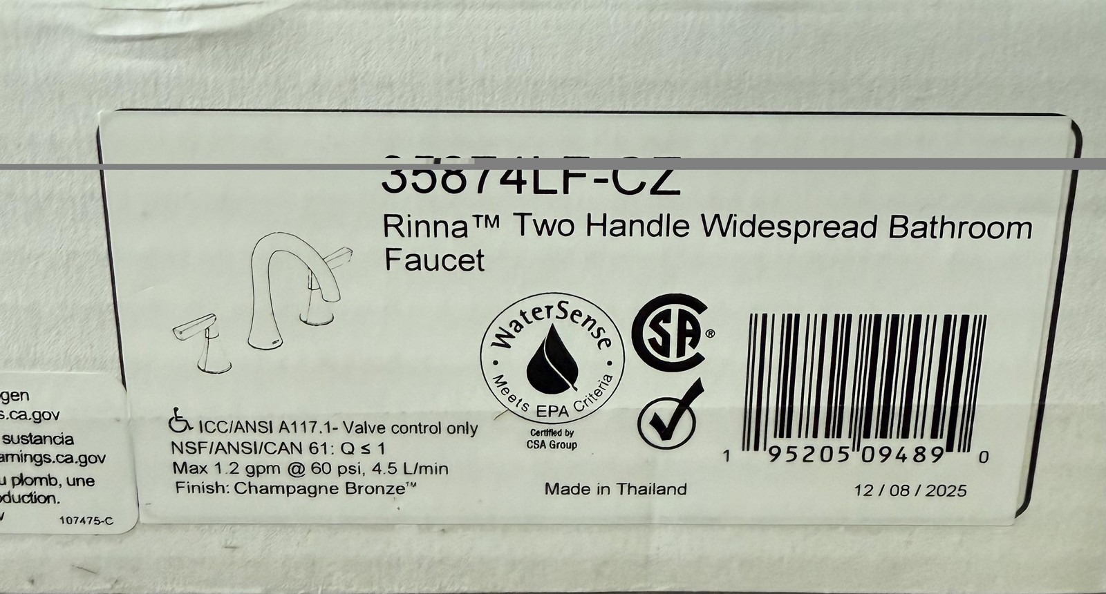 Delta Rinna 35874LF-CZ Two Handel Widespread Bathroom Faucet