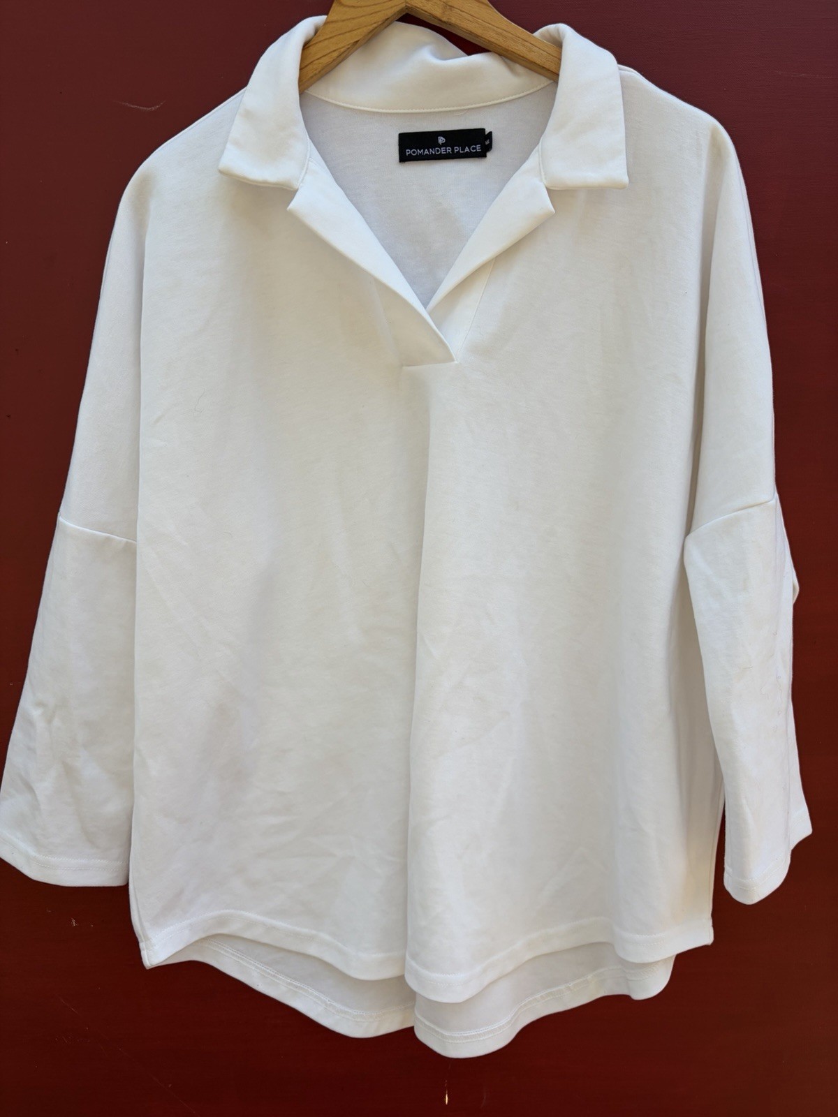 Tuckernuck Pomander Place Top Medium Large Easy Polo Shirt White Long Sleeve Tuckernuck Pomander Place Top Medium Large Easy Polo Shirt White Long Sleeve