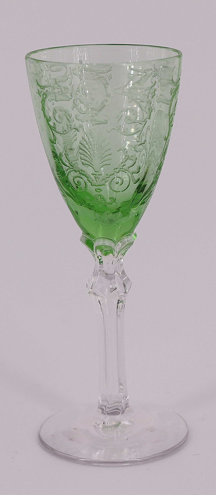 Fostoria Versailles Green Cordial Stem (scarce)