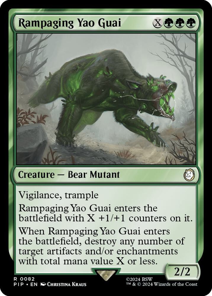 1x Rampaging Yao Guai - Universes Beyond: Fallout Near Mint - MTG