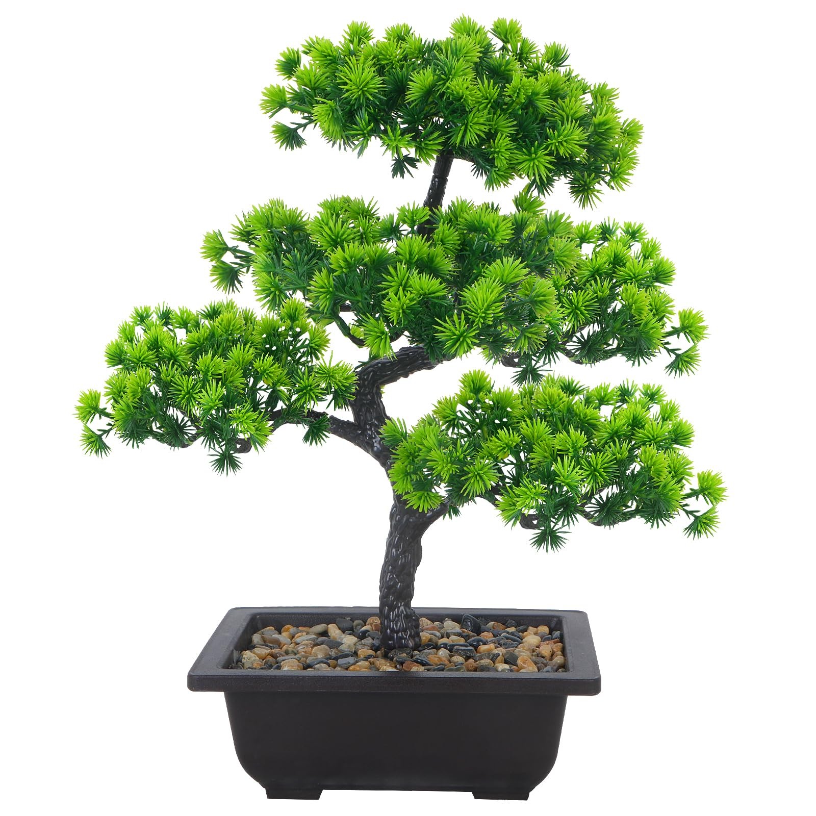 15.8 Inch Artificial Bonsai Tree Pot Realistic Juniper Mini Desk Plant Decor