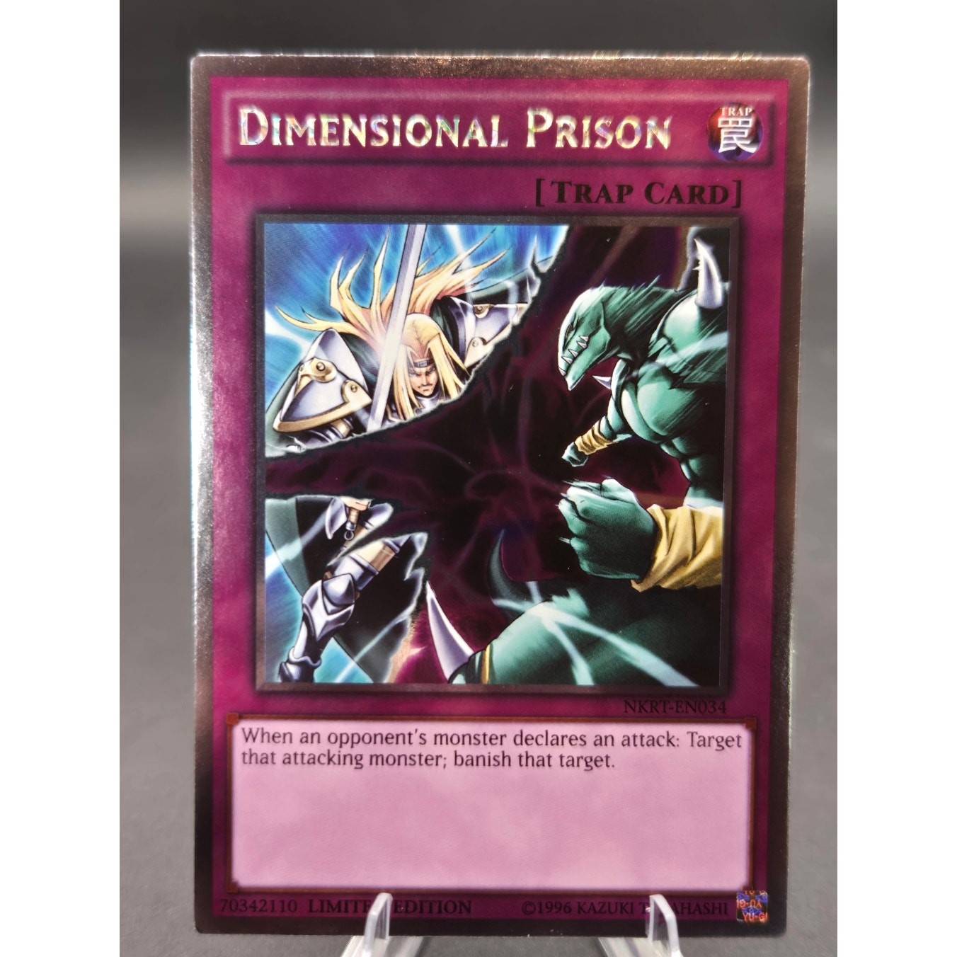 YuGiOh Dimensional Prison NKRT-EN034 Platinum Rare Limited Edition NM YuGiOh Dimensional Prison NKRT-EN034 Platinum Rare Limited Edition NM