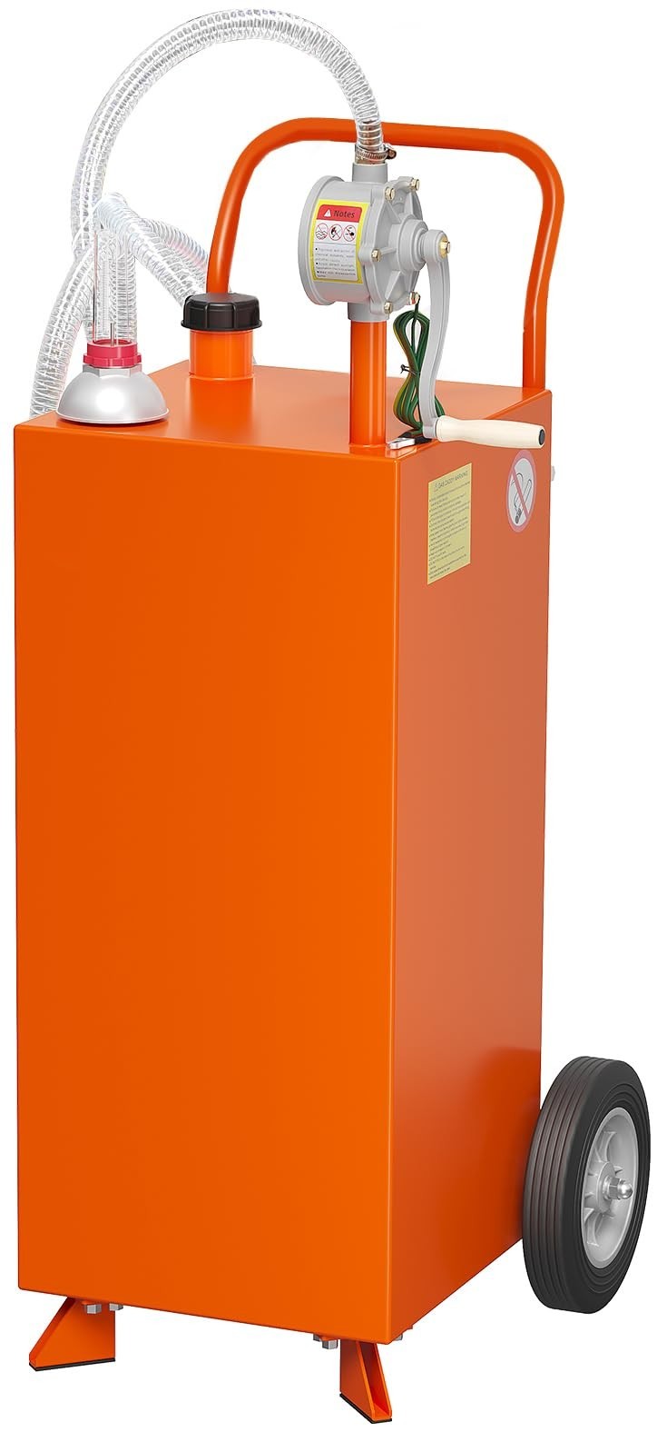 35 Gallon Fuel Caddy Portable Gas Tank with Reversible Rotary Hand Siphon Pump