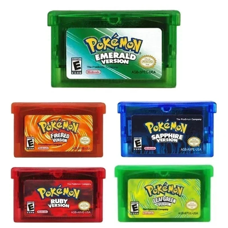 For Gameboy Advance GBA Emerald, Sapphire, Ruby, LeafGreen, FireRed : Versions