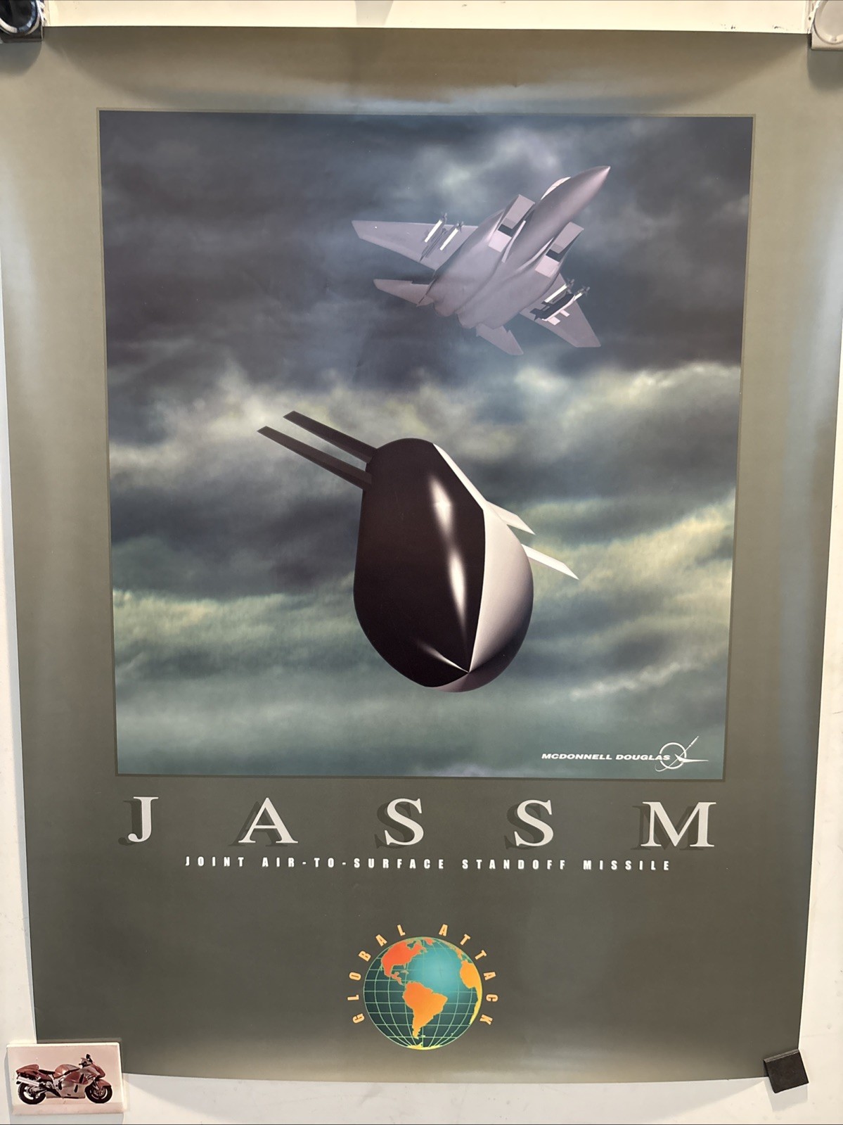 1999? McDonnell Douglas Poster JASSM Joint Air Surface Standoff Missile 27x21 1999? McDonnell Douglas Poster JASSM Joint Air Surface Standoff Missile 27x21