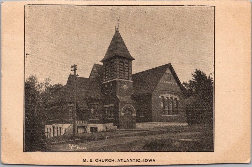 c1900s ATLANTIC, Iowa Postcard \