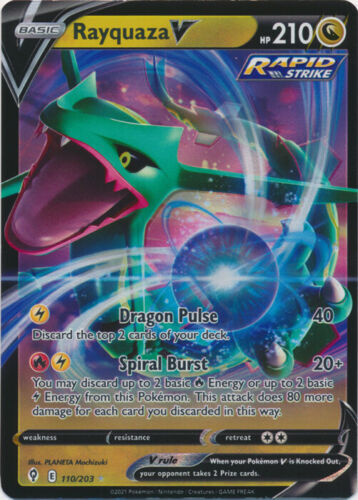 Rayquaza V - 110/203 Ultra Rare Evolving Skies NM Pokemon TCG