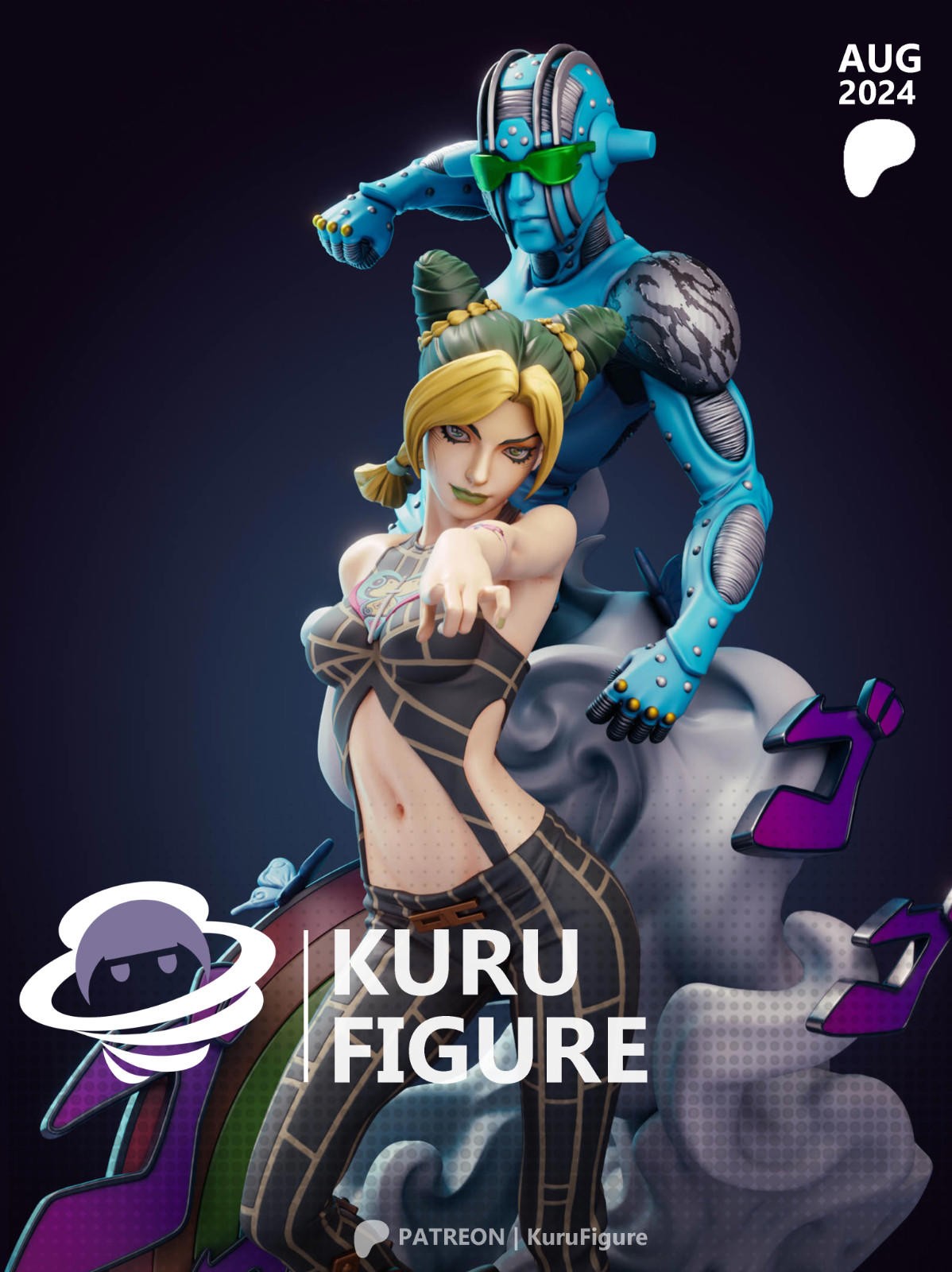 1/7 Kujo Jolyne JoJo’s Bizarre Adventure High Quality Unpainted Resin Garage Kit