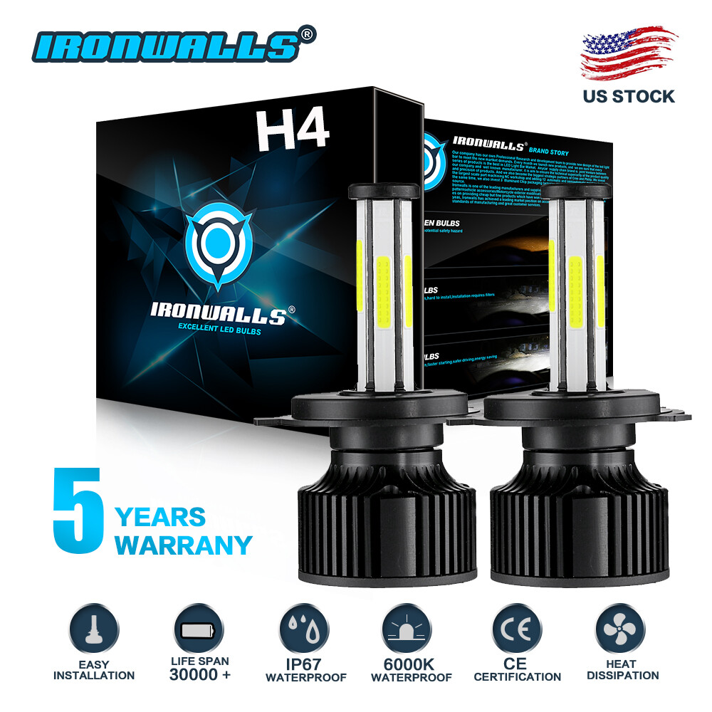 6-side LED Headlight Bulbs H4 9003 for Honda CR-V CRV 2007-2014 Hi/Lo Beam 6500K