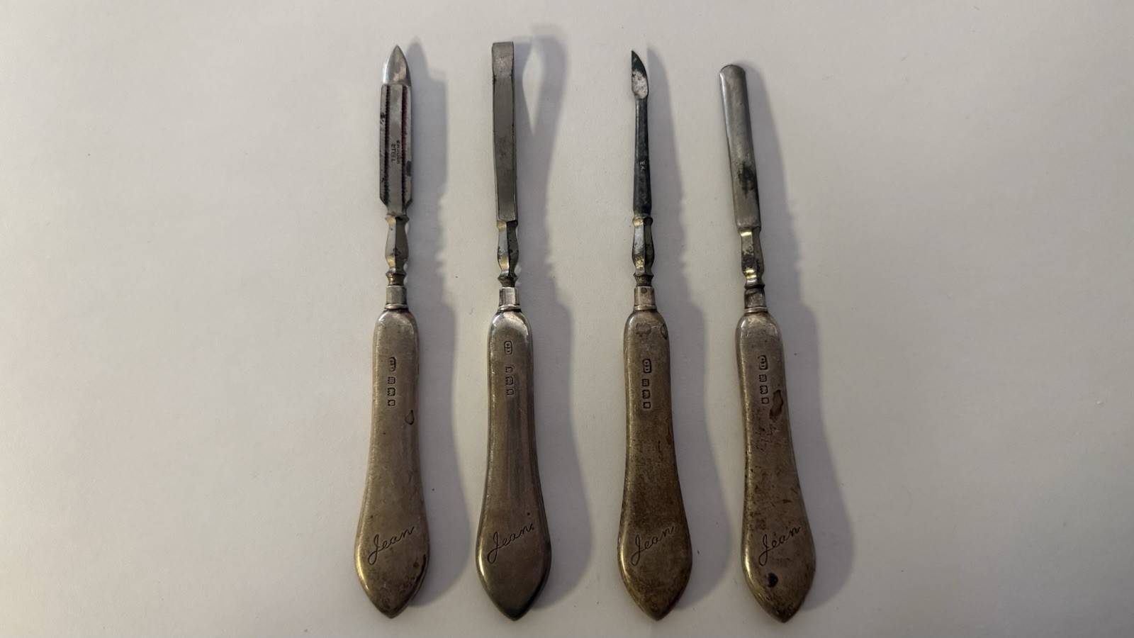 Antique Charles Dalgleish Manicure Set Sterling Silver Handles Antique Charles Dalgleish Manicure Set Sterling Silver Handles