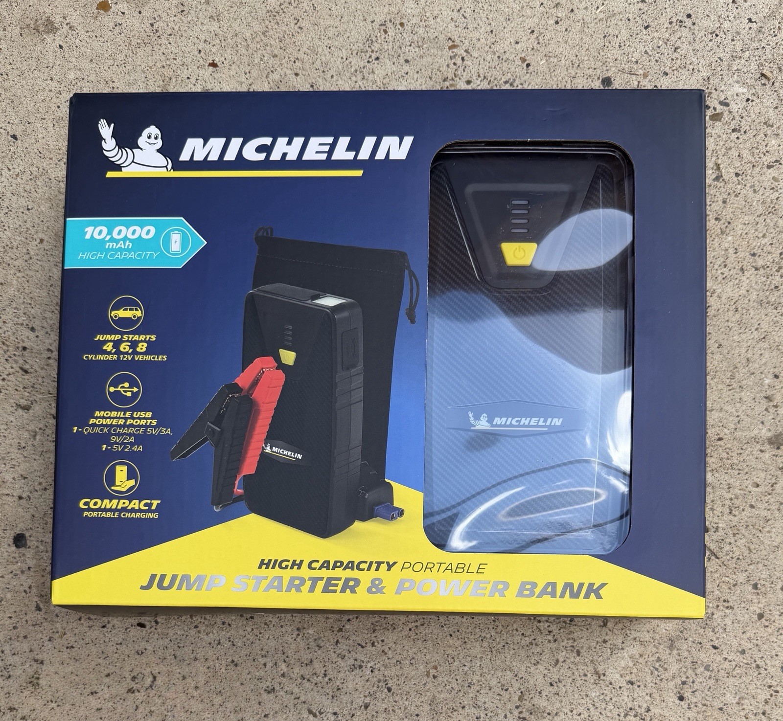 NEW Michelin High-Capacity Portable Jump Starter and 10,000 mAh Power Bank NEW Michelin High-Capacity Portable Jump Starter and 10,000 mAh Power Bank