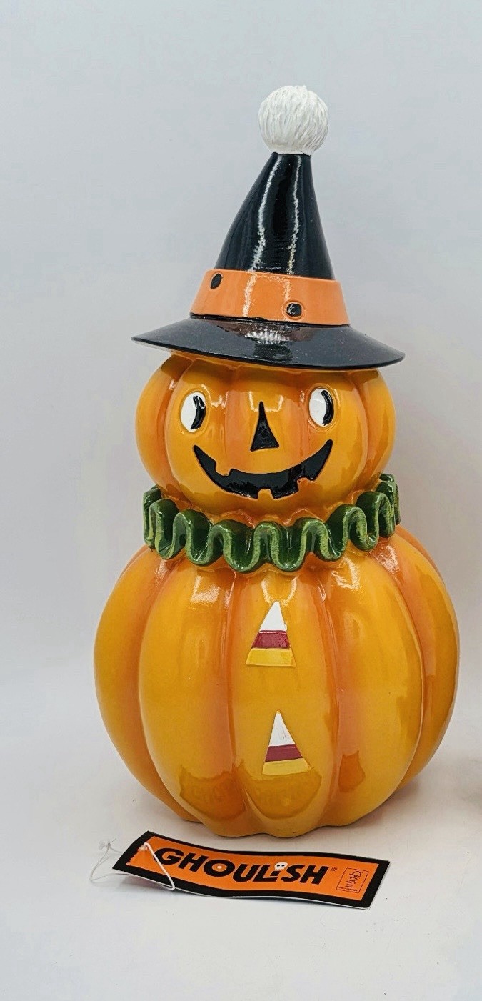 🧡🖤NWT Ghoulish Halloween Pumpkin Figure