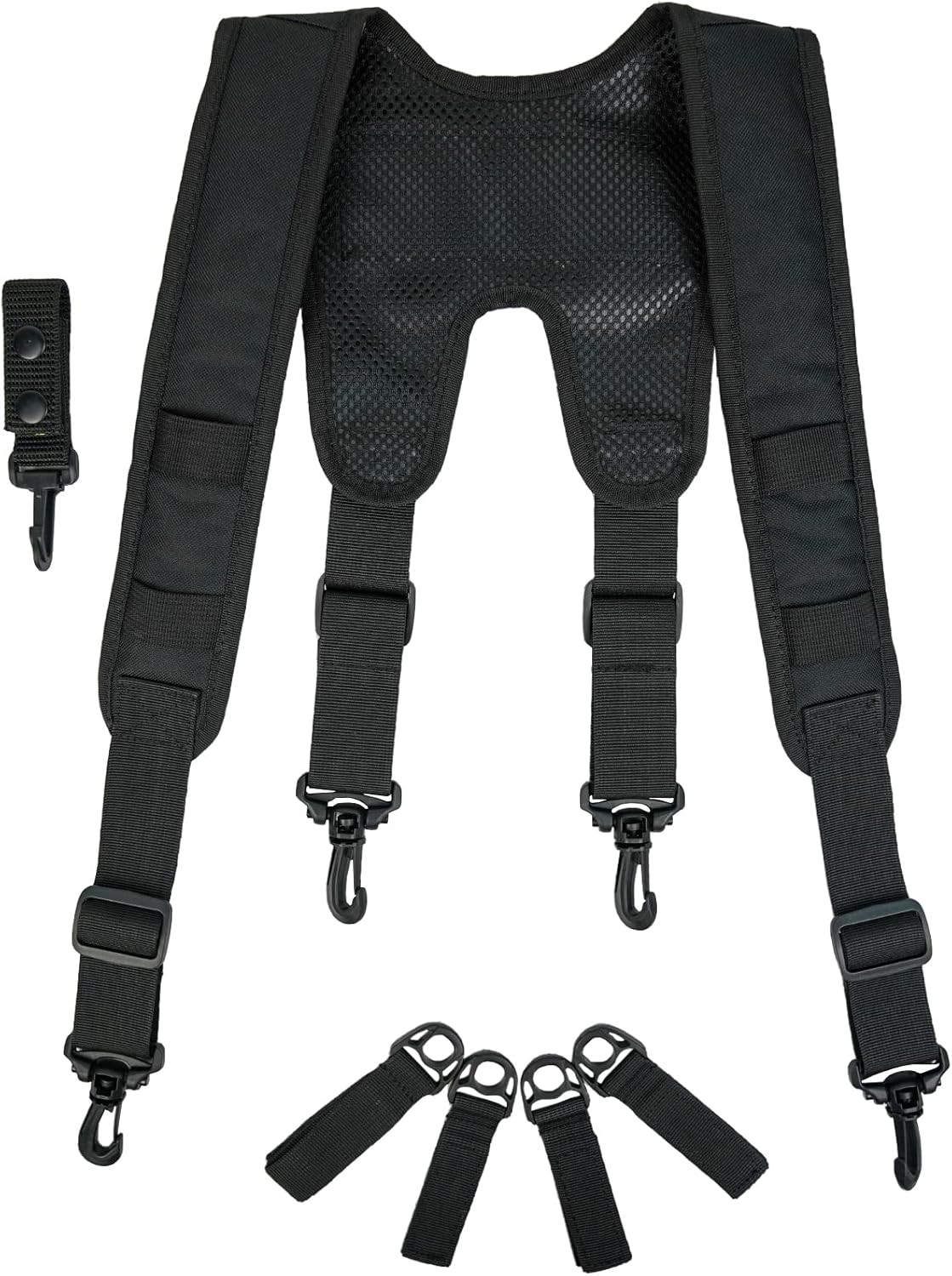 KUNN Tactical Suspenders Law Enforcement Police Harness for Duty Belt with Padde
