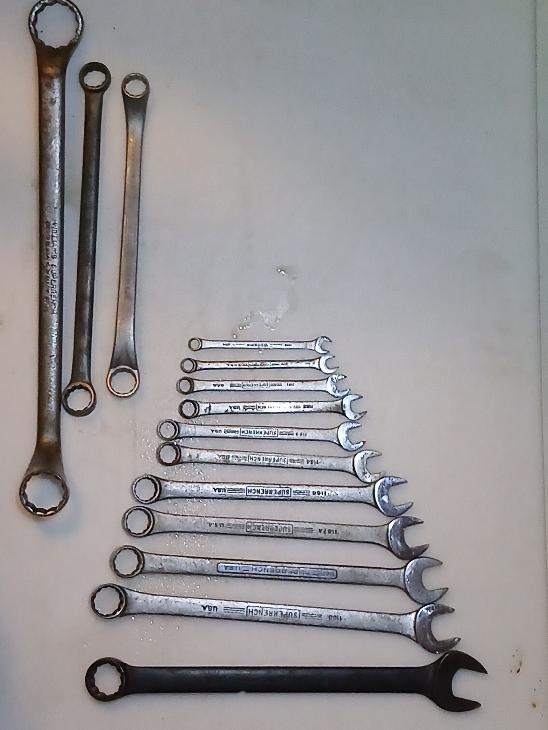 J.H.Williams Wrench Set Vintage 14pc Lot Combination & Double Box End USA