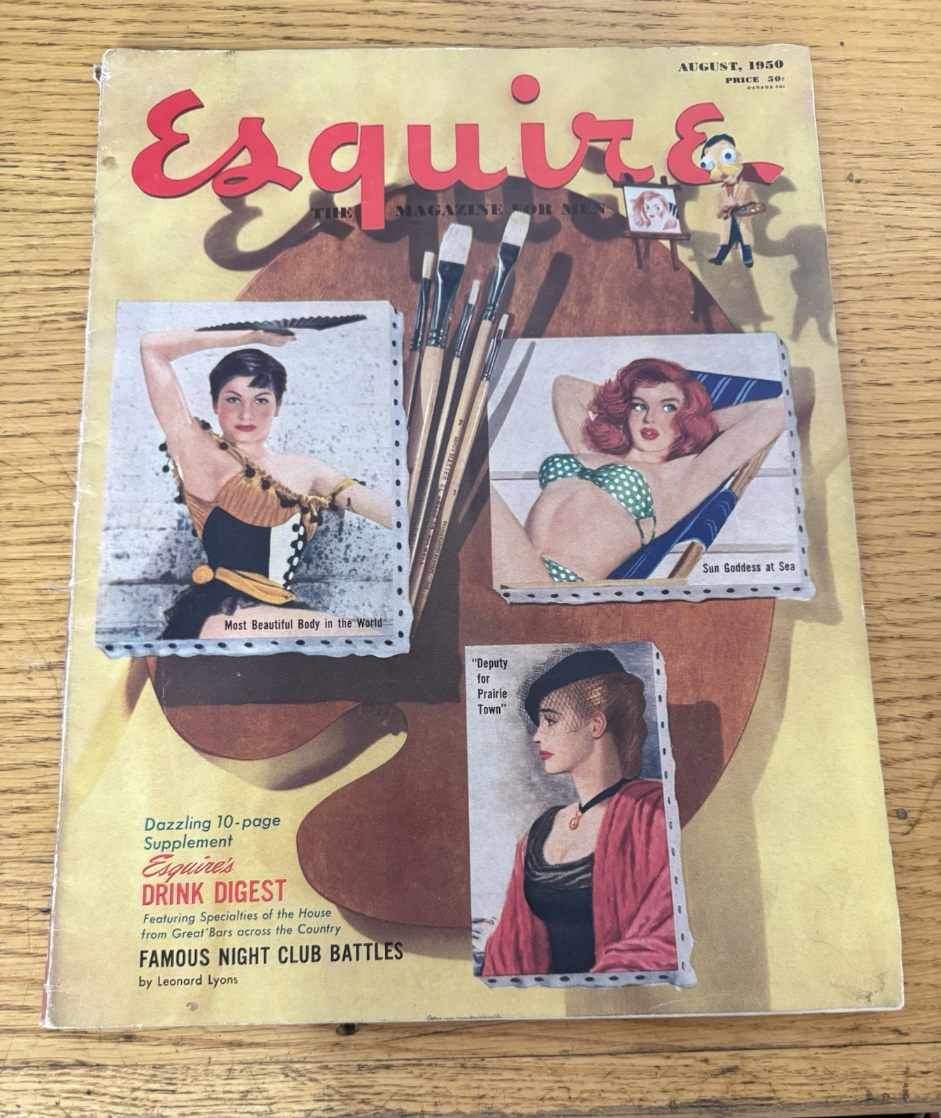 1950 AUGUST ESQUIRE MAGAZINE - GREAT COVER, PHOTOS ads BEST PRICE ON EBAY
