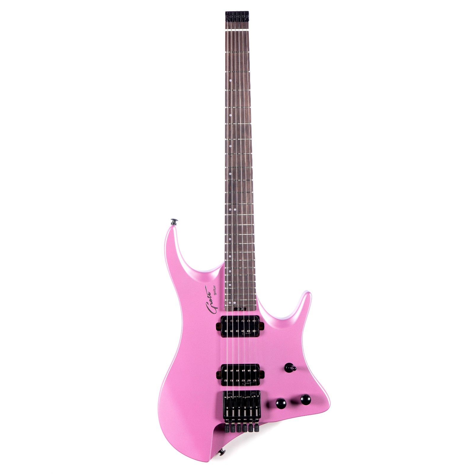 Grote GRHL-03 Headless Solid Body Electric Guitar Pink 6 String
