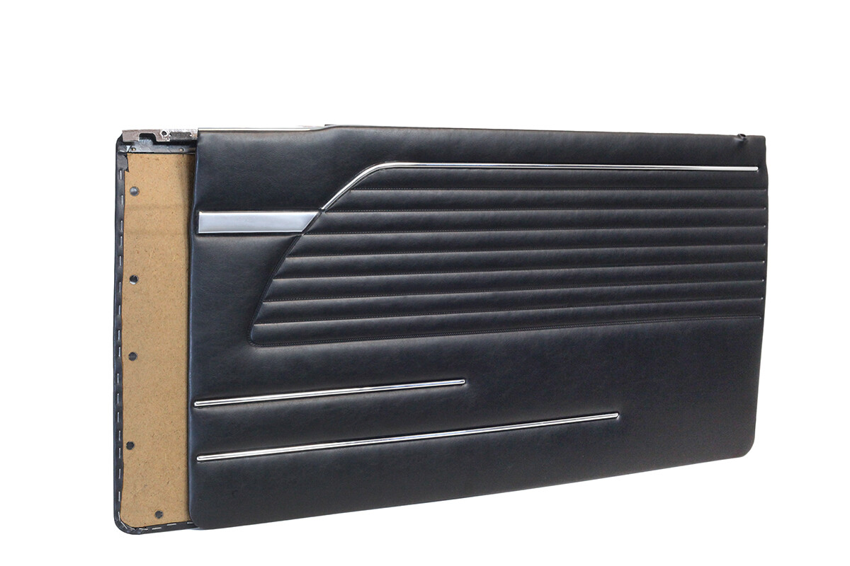 Fits BMW E10 2002 Interior Door Panels Set of 4 Black Chrome Trim 1966–1973