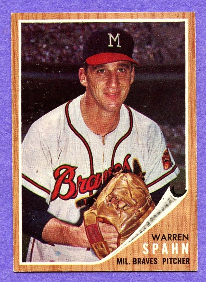 1962 Topps Warren Spahn #100 Braves High Grade NM
