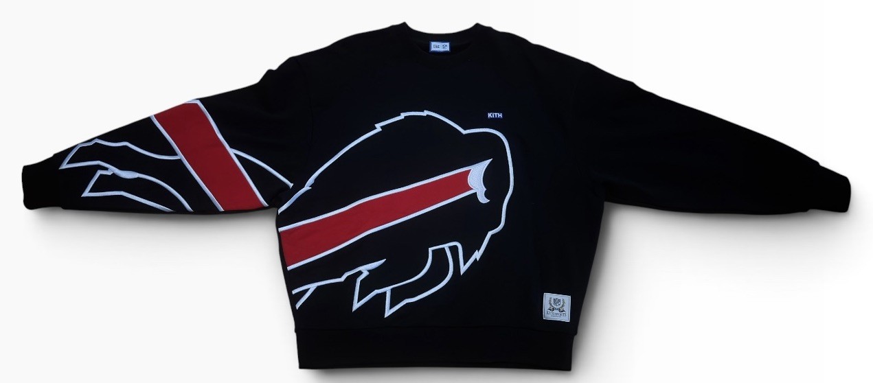 Kith For The NFL Buffalo Bills Vintage Nelson Crewneck large Black