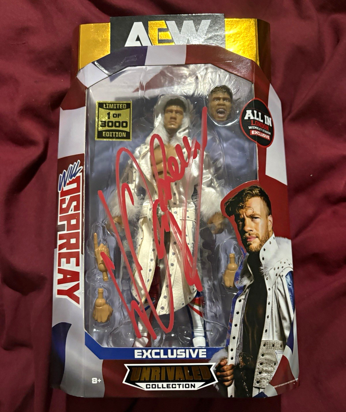 AEW Unrivaled Collection Will Ospreay Action Figure UK Ltd 1/3000 Alt Head AEW Unrivaled Collection Will Ospreay Action Figure UK Ltd 1/3000 Alt Head