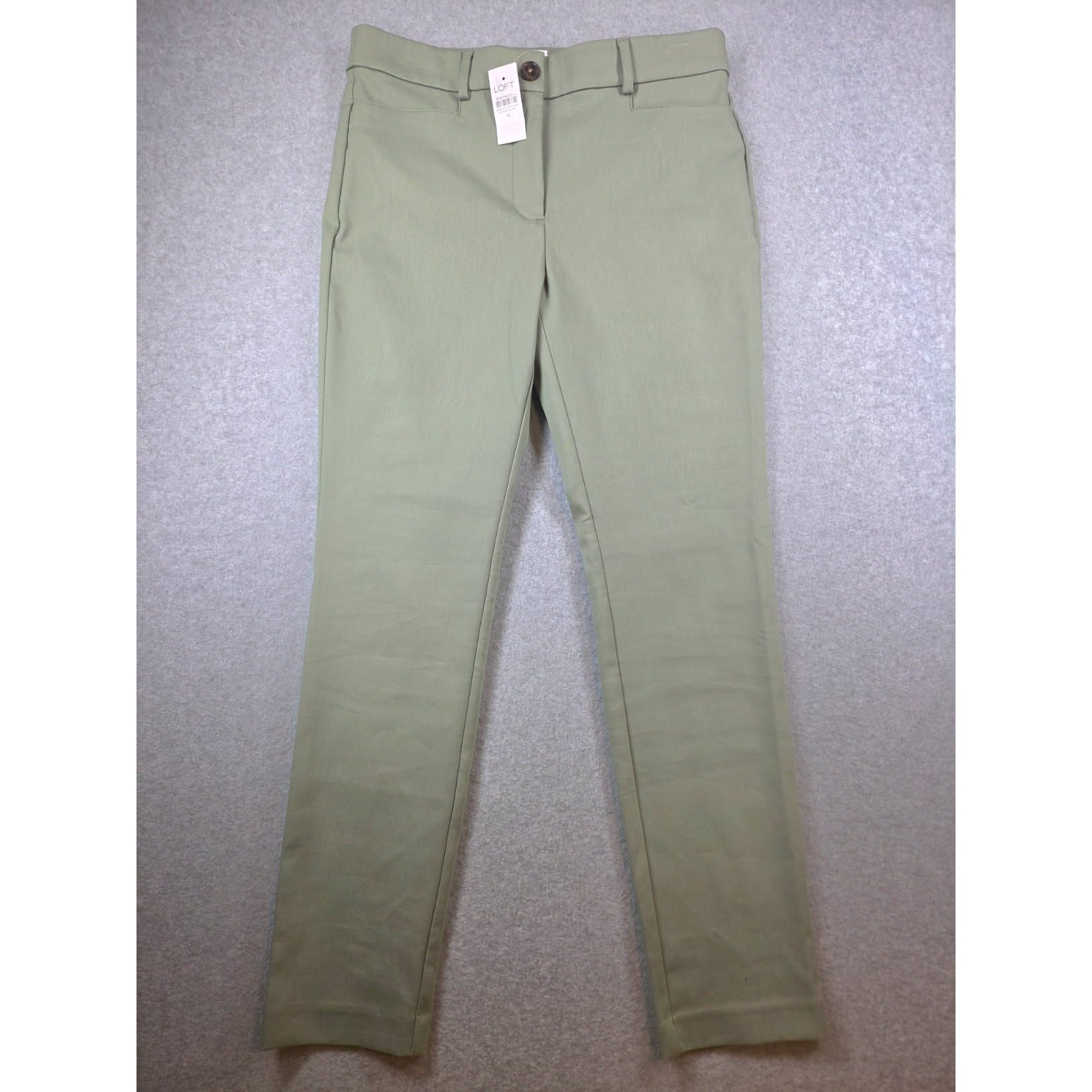 Loft The Sutton Skinny Pants Womens 6 Sage Green Olive Stretch Trousers New Loft The Sutton Skinny Pants Womens 6 Sage Green Olive Stretch Trousers New