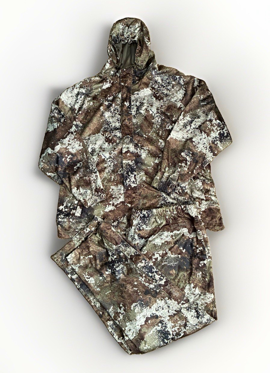 RedHead Men’s Camouflage Hooded Hunting Jacket and Pants Set,3XL Brown and Green