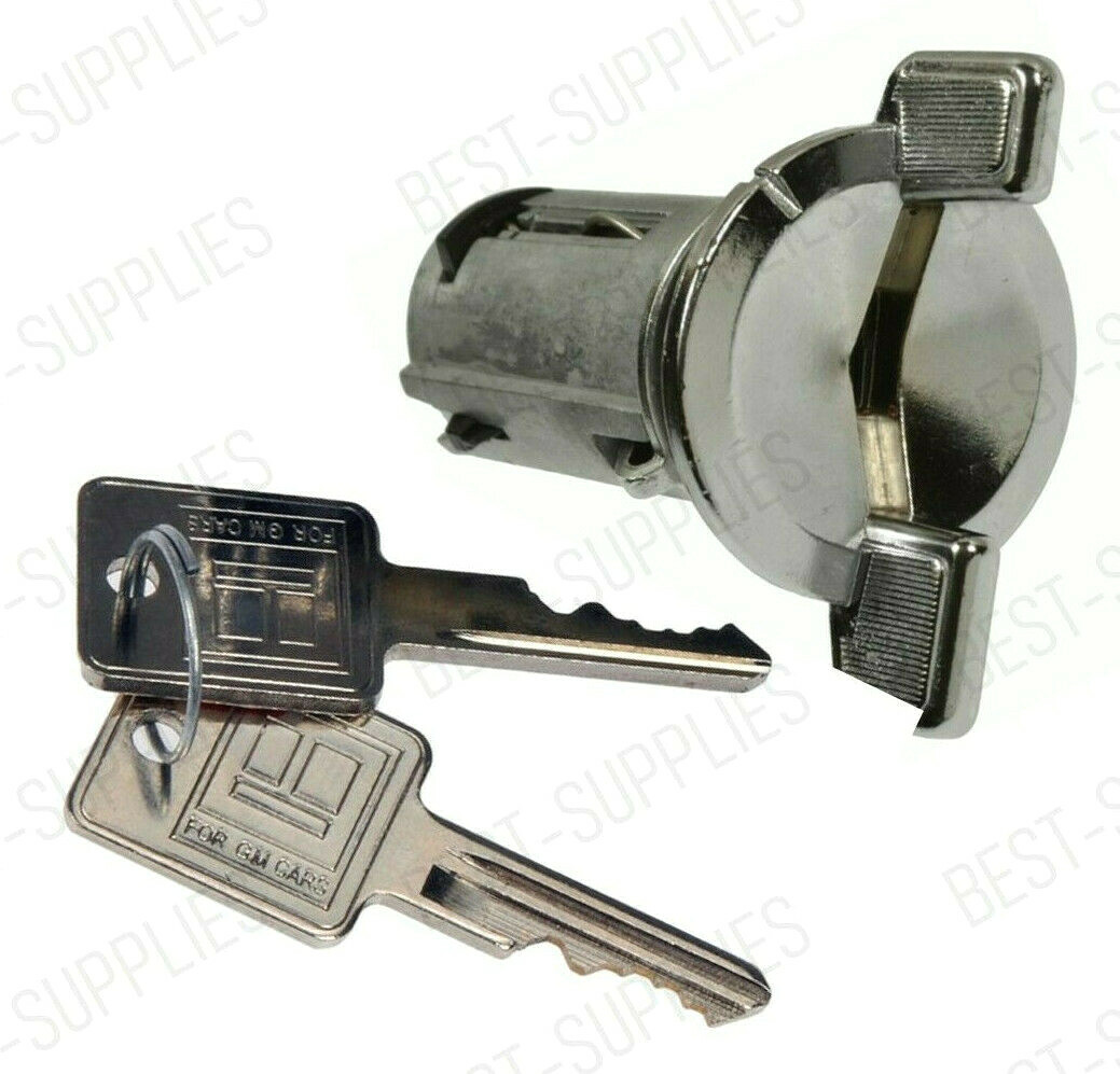 Ignition Lock Switch Cylinder Set Chrome for Chevy Pontiac GM 