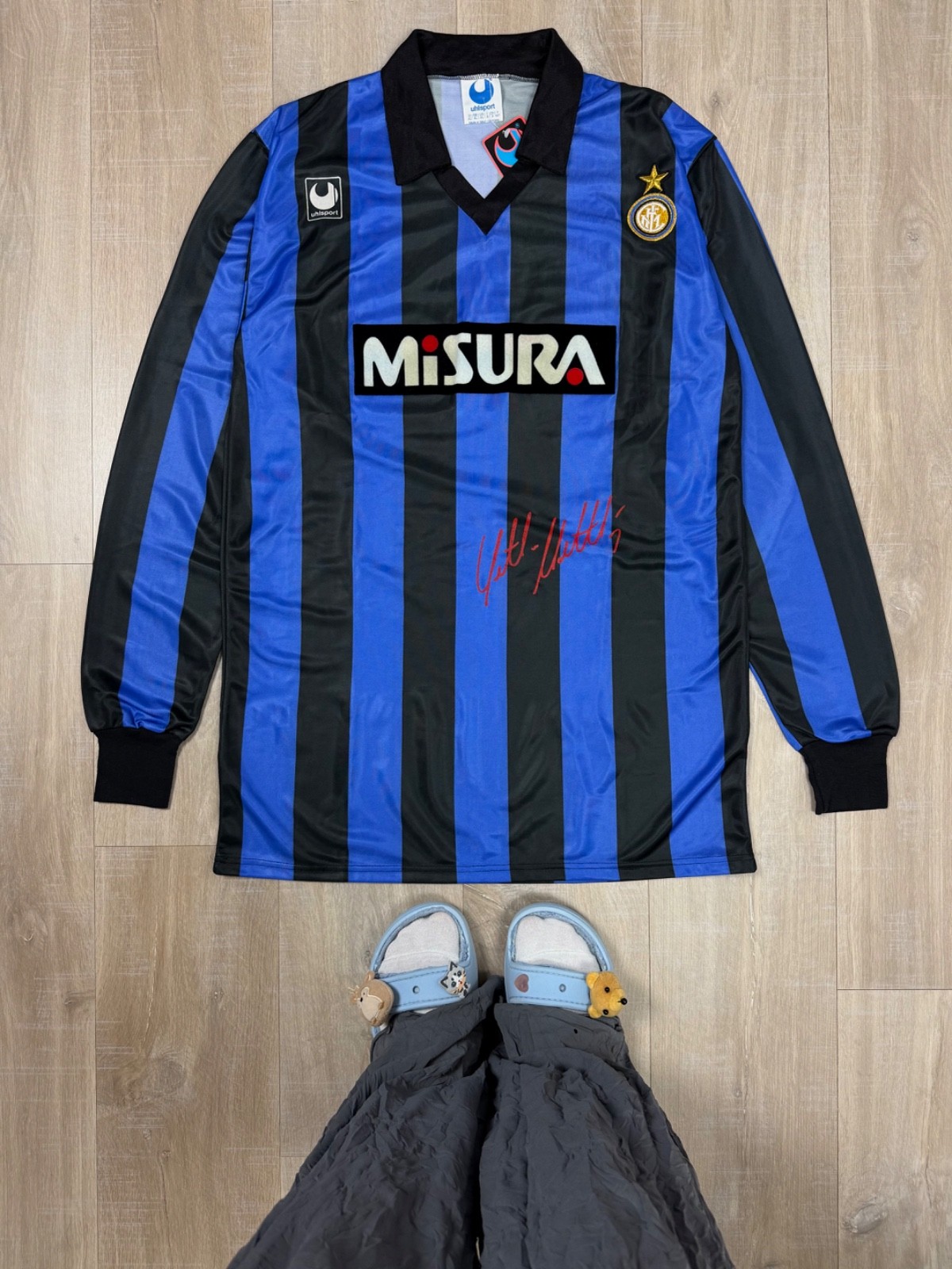 RARE 1990/1991 Inter Milan Uhlsport #10 Home Football Jersey Size XL