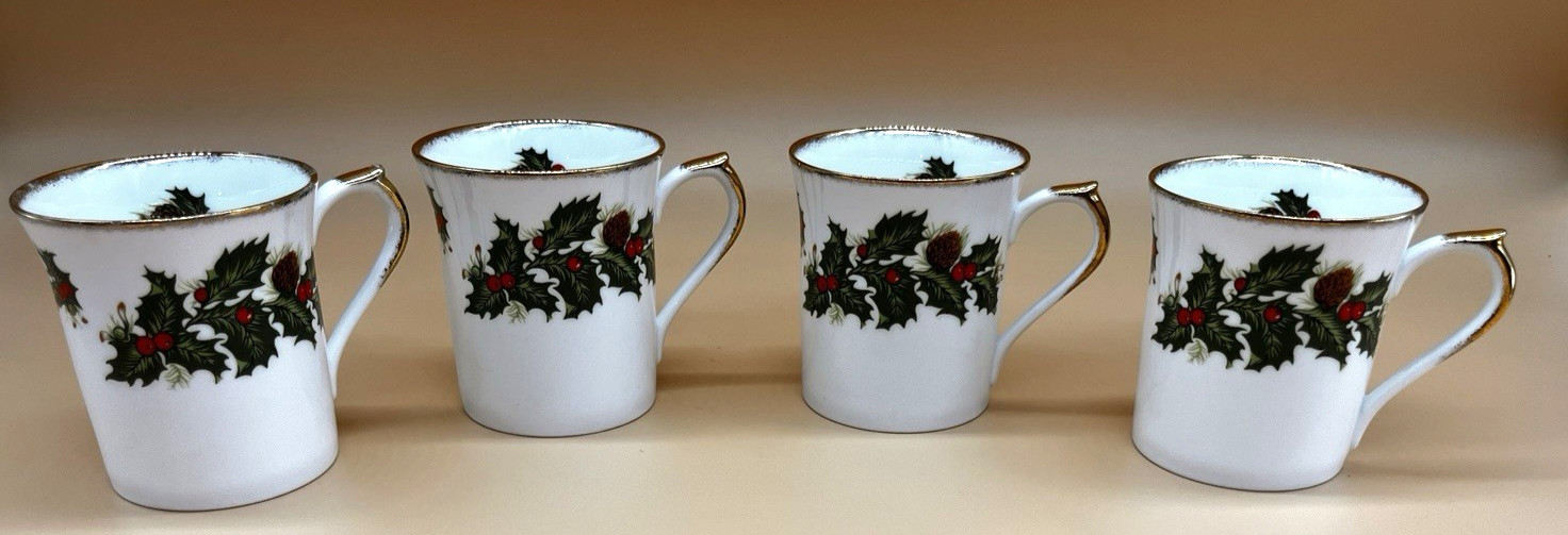 Set of 4 Vintage Rosina Queens Yuletide 3 5/8\