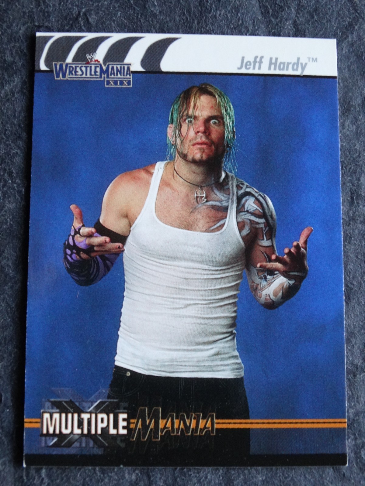 2003 Fleer WWE WrestleMania XIX #87 Jeff Hardy MM WWF WWE Wrestling Trading Card 2003 Fleer WWE WrestleMania XIX #87 Jeff Hardy MM WWF WWE Wrestling Trading Card