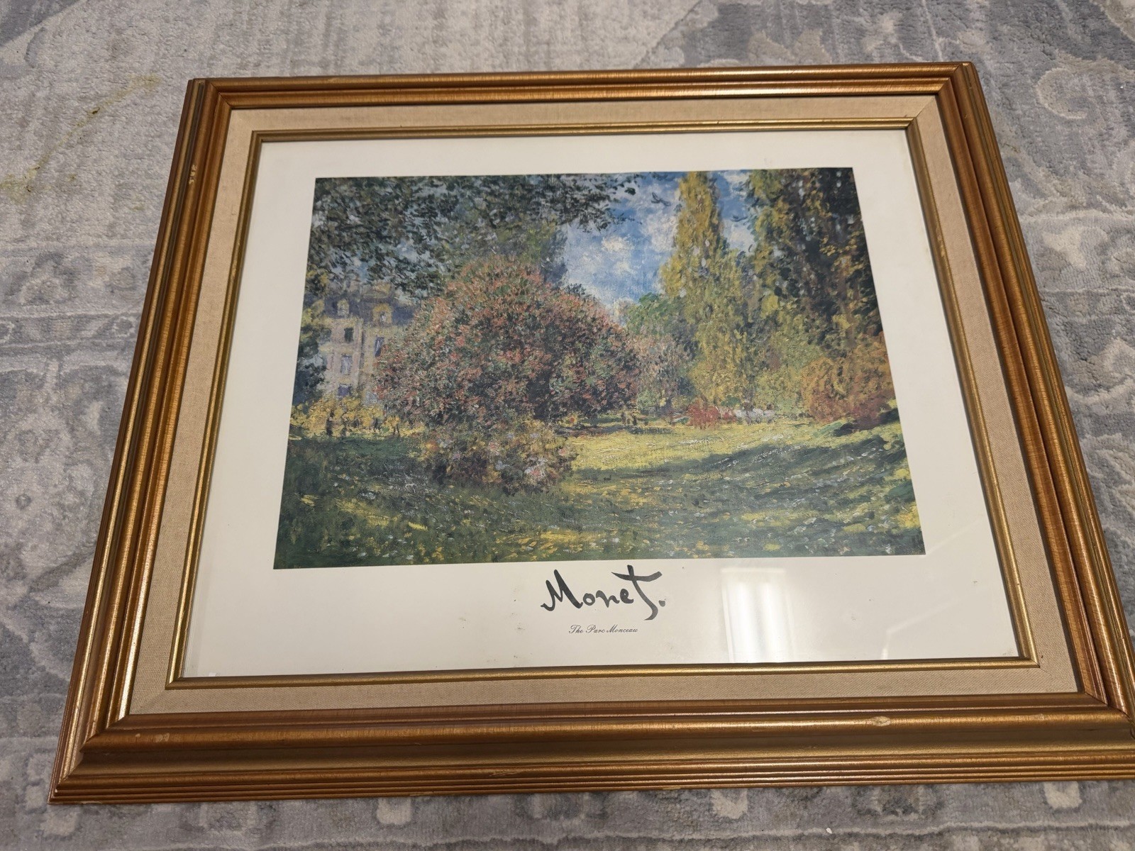 Claude Monet Print The Parc Monceau Paris Very Good Condition 