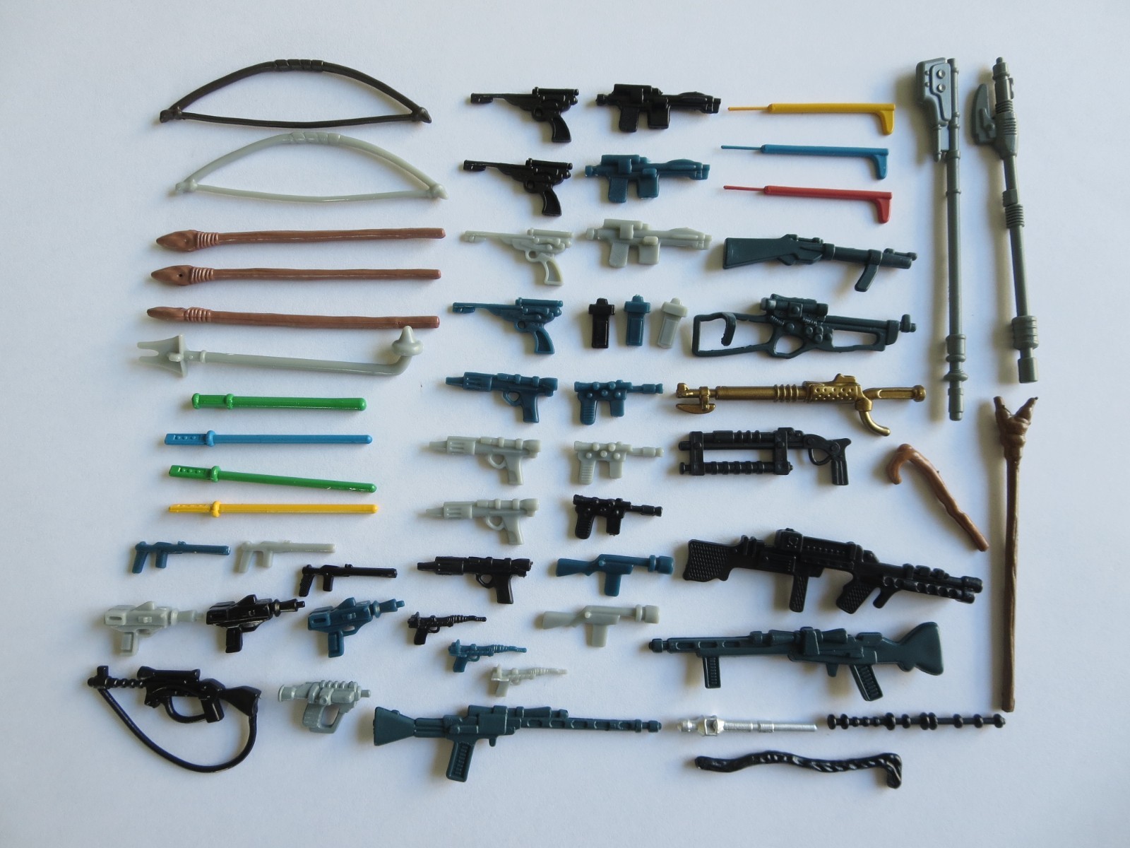 57 Vintage Star Wars Weapons Figures Lot  Replacements