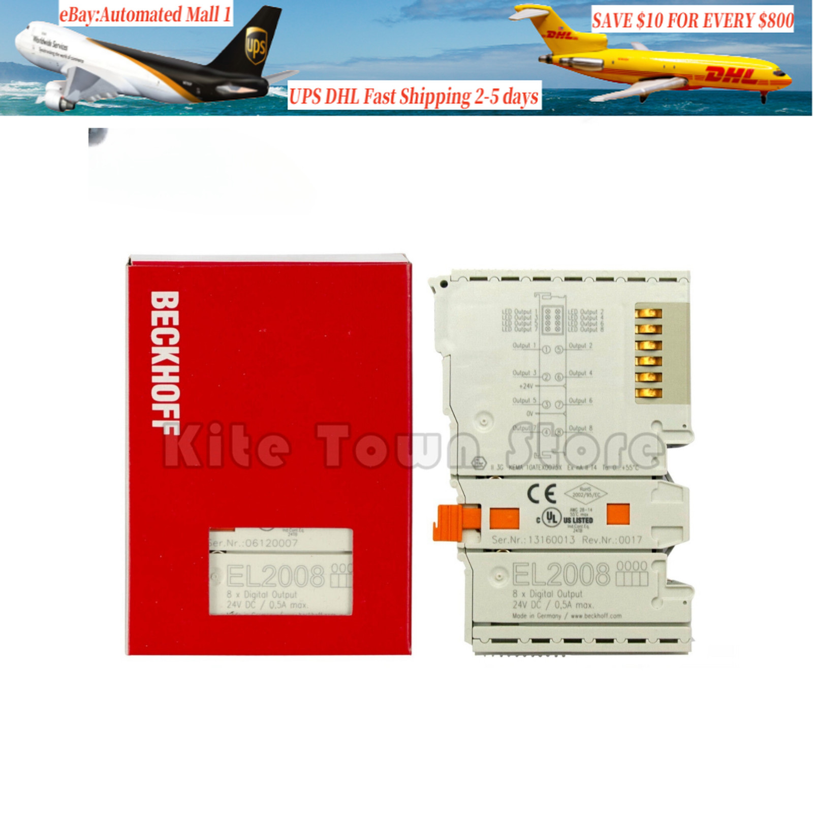 EL2008-0000 BECKHOFF EtherCAT Terminal 8-channel digital output 24VDC 0.5 A