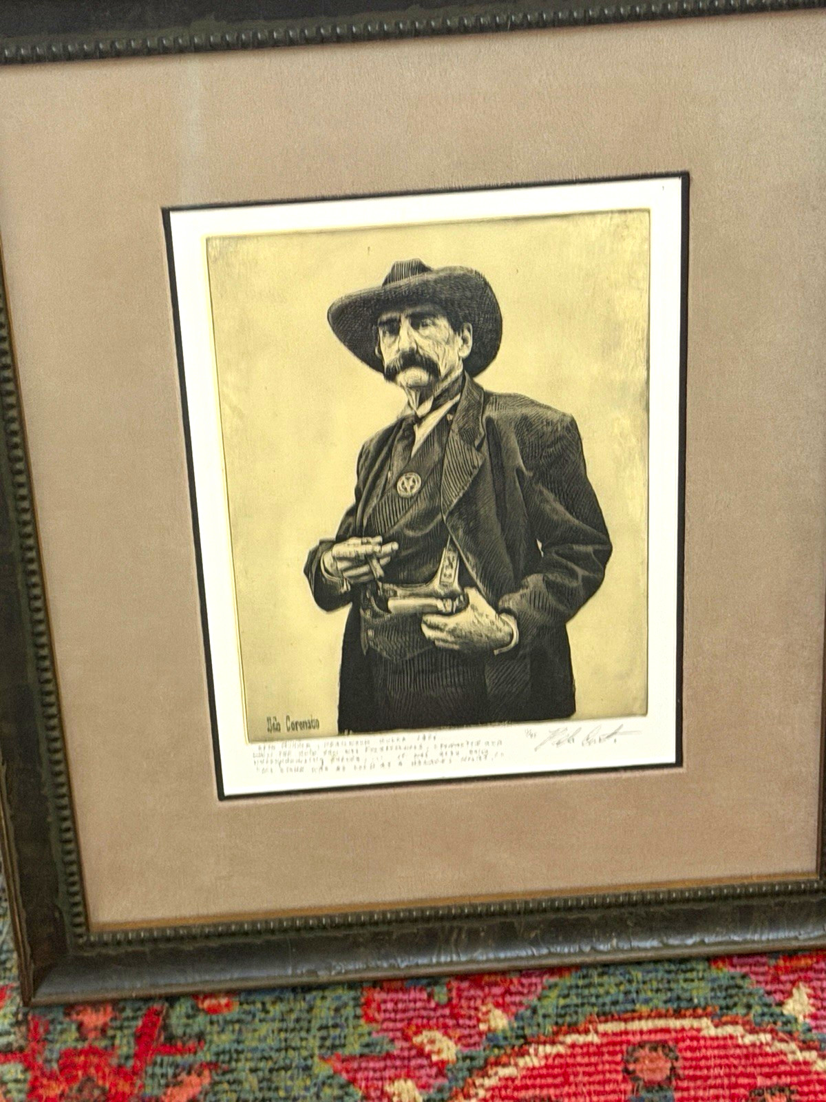 Bob Coronado Signed Numbered Portrait Print Seth Bullock Deadwood Gulch 1876